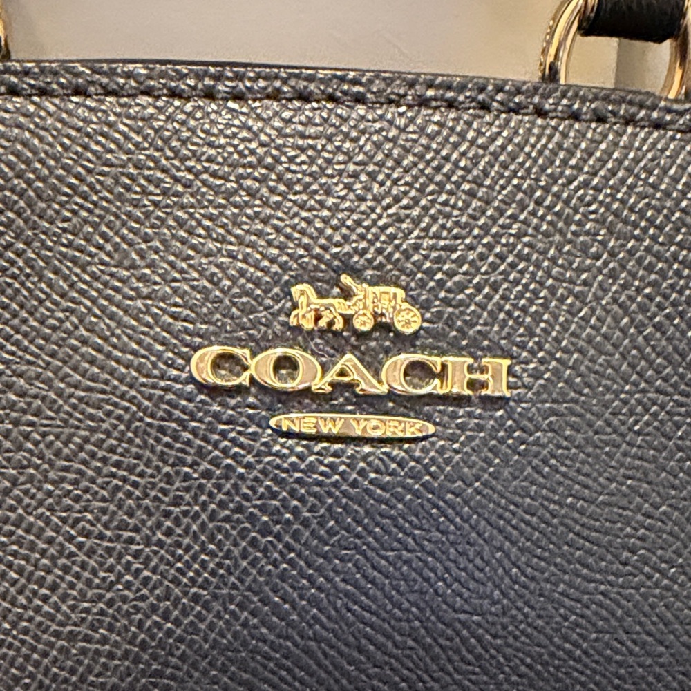 Coach Navy Leather Purse - Picture 2 of 6